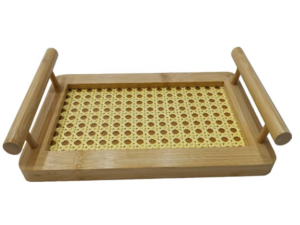 BANDEJA BAMBU TRELIÇA 25X15CM C/ALÇA