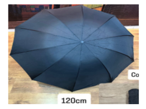 GUARDA CHUVA 120CM 10-VARETAS  
