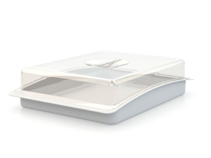 PORTA FRIOS PLASTICO BRANCO TAMPA ACRILICA