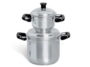 CUSCUZEIRA MINI ALUMINIO 1,5L 22X12CM