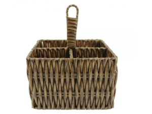 PORTA TALHER QUADRADO VERTICAL RATAN 15X20CM