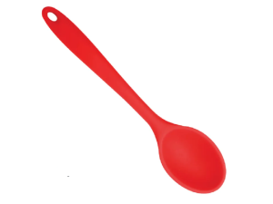 COLHER ARROZ SILICONE 27CM VERMELHA