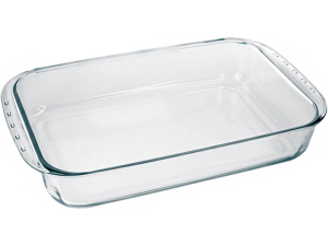 ASSADEIRA VIDRO 2200ML 34X20CM BOROSSILICATO