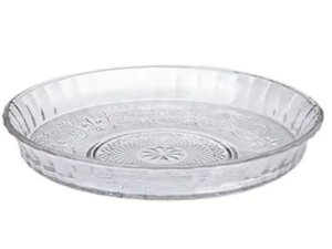 PRATO COM BORDA PARA SERVIR DE VIDRO LINHA KIG