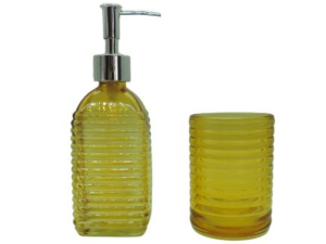 KIT 02 BANHEIRO VIDRO AMBAR