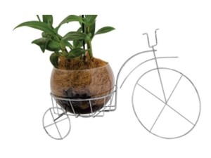 BICICLETA CROMADA DECORATIVA