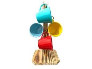 JOGO 6 XICARA PLASTICA 85ML +SUP C/GANCHOS