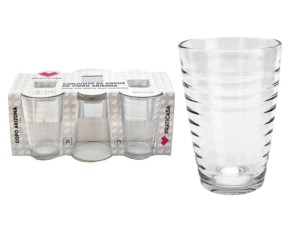 JOGO 6 COPO VIDRO 200ML ARIZONA LUVA