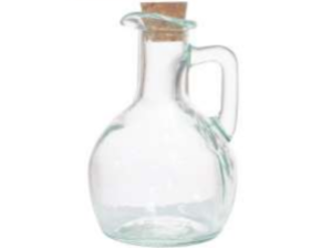 AZEITEIRO VIDRO GARRAFA C/ALÇA 14X7,5CM