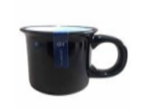 CANECA CERAMICA 95ML PRETA RETRO