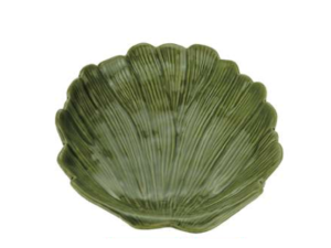 CENTRO MESA CERAMICA 19CM CONCHA VERDE