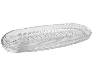 TRAVESSA VIDRO 39X14CM CLEAR OVAL