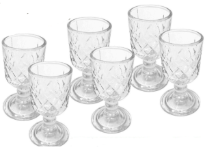 JOGO 6 TACA VIDRO 50ML P/LICOR