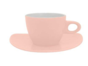 JOGO 6 XICARA CERAMICA 120ML MORIS ROSA