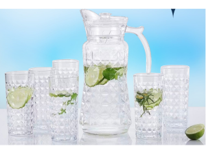 JOGO REFRESCO VIDRO 7PC DIAMOND 1,7L + 300ML