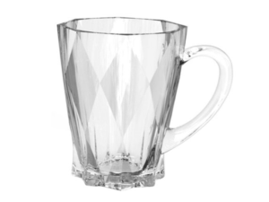 JOGO 6 CANECA VIDRT 180ML DIAMOND