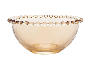 BOWL/SALADEIRA VIDRO PEARL 21CM AMBAR