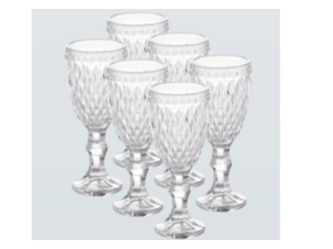 JOGO 6 TACA VIDRO 50ML LICOR FLORENÇA