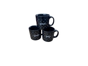 CANECA CERAMICA 120ML SPOT PRETA