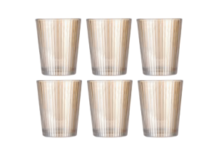 JOGO COM 6 COPOS VIDRO 250ML AMBAR
