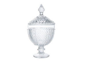 BOMBONIERE VIDRO 28X16CM CLEAR