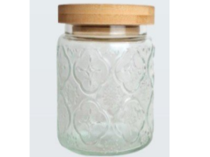 POTE VIDRO 770ML FLORES TP-BAMBU