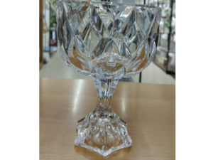 FRUTEIRA VIDRO 650ML DIAMOND C/PÉ