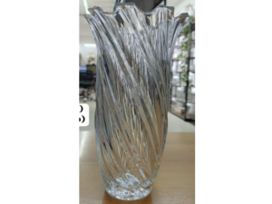 VASO VIDRO 30CM ONDAS