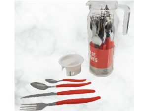 FAQUEIRO  24 + JARRA VIDRO VERMELHO