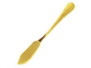 JOGO 4 ESPATULA INOX 15CM OURO