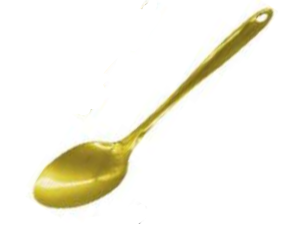 COLHER INOX 23,5CM OURO