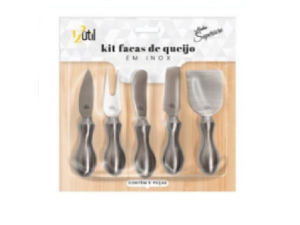 KIT DE FACAS PARA QUEIJO 5 PEÇAS INOX - SUPERIORE