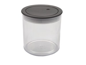 POTE ACRILICO HERMETICO 600ML SLIM PRETO