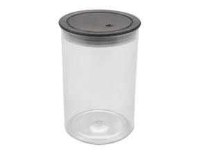 POTE ACRILICO HERMETICO 1000ML SLIM PRETO