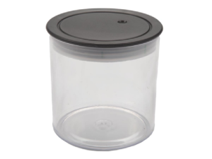 POTE ACRILICO HERMETICO 600ML SLIM CINZA