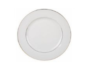 PRATO DE PORCELANA FUNDO 20,5CM MAJEST GOLD BRANCO