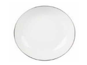 PRATO DE PORCELANA 20,5CM FUNDO LEGACY SILVER BRANCO