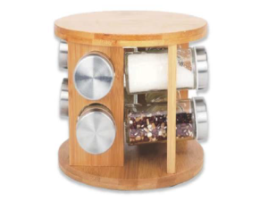 PORTA CONDIMENTO MADEIRA C/06 REDONDO