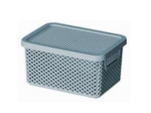 ORGANIZADOR PLASTICO 18X13CM C/TPA CINZA