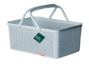 ORGANIZ/CESTA PLASTICO 40X27CM C/ ALÇAS