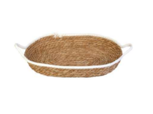 CESTA FIBRA/ALGODAO 42X24CM OVAL C/ALÇAS