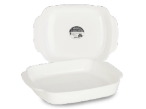 TRAVESSA VIDRO 1400ML BRANCA TROPICAL