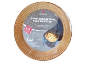 KIT COM 50 FORMAS DE PAPEL PARA AIR FRYER 20CM REDONDA