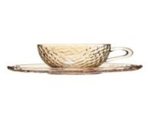 JOGO DE XICARA DE VIDRO 90ML COM 4 PEÇAS COM PIRES MARTIRI AMBAR