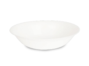 TIGELA VIDRO 23CM BRANCA MERIDIONAL