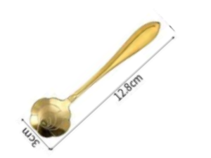 COLHER OURO 12CM ROSA