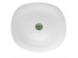PRATO VIDRO 28CM QUADRADO BRANCO