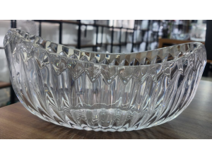 CENTRO MESA VIDRO OVAL 27X15CM