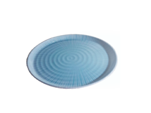 PRATO DE MELAMINA 19CM SOBREMESA PSICODELICA AZUL