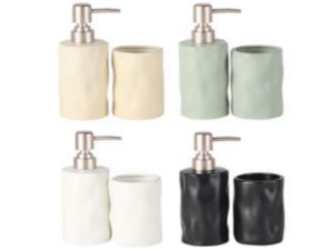 KIT 2 BANHEIRO CERAMICA ORGANICO 4-CORES